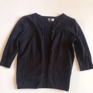 Nordstrom | Black 3/4 Length Sleeved Cardigan